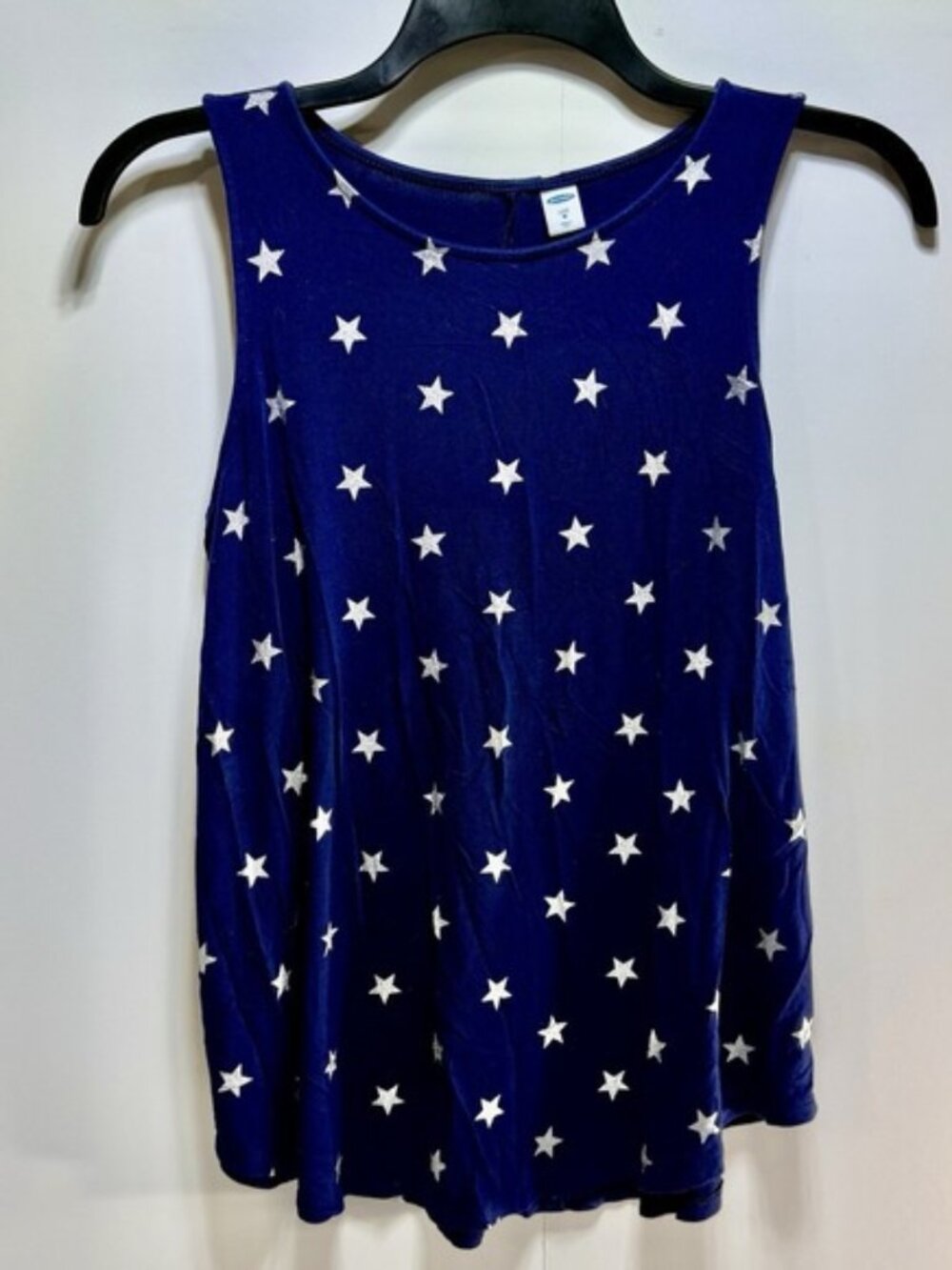 Old Navy Blue With Silver Stars Sleeveless‎ Top Women's Size Medium